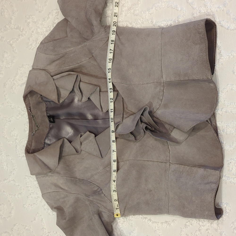 WHBM Suede Ruffle Jacket - Picture 9 of 10